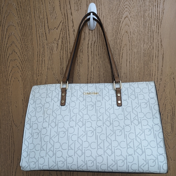 Calvin Klein Handbags - Calvin Klein Monogram Shoulder Tote Bag